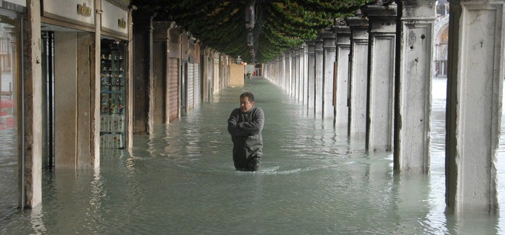 Acqua Alta, or high water, occurs regularly in Venice