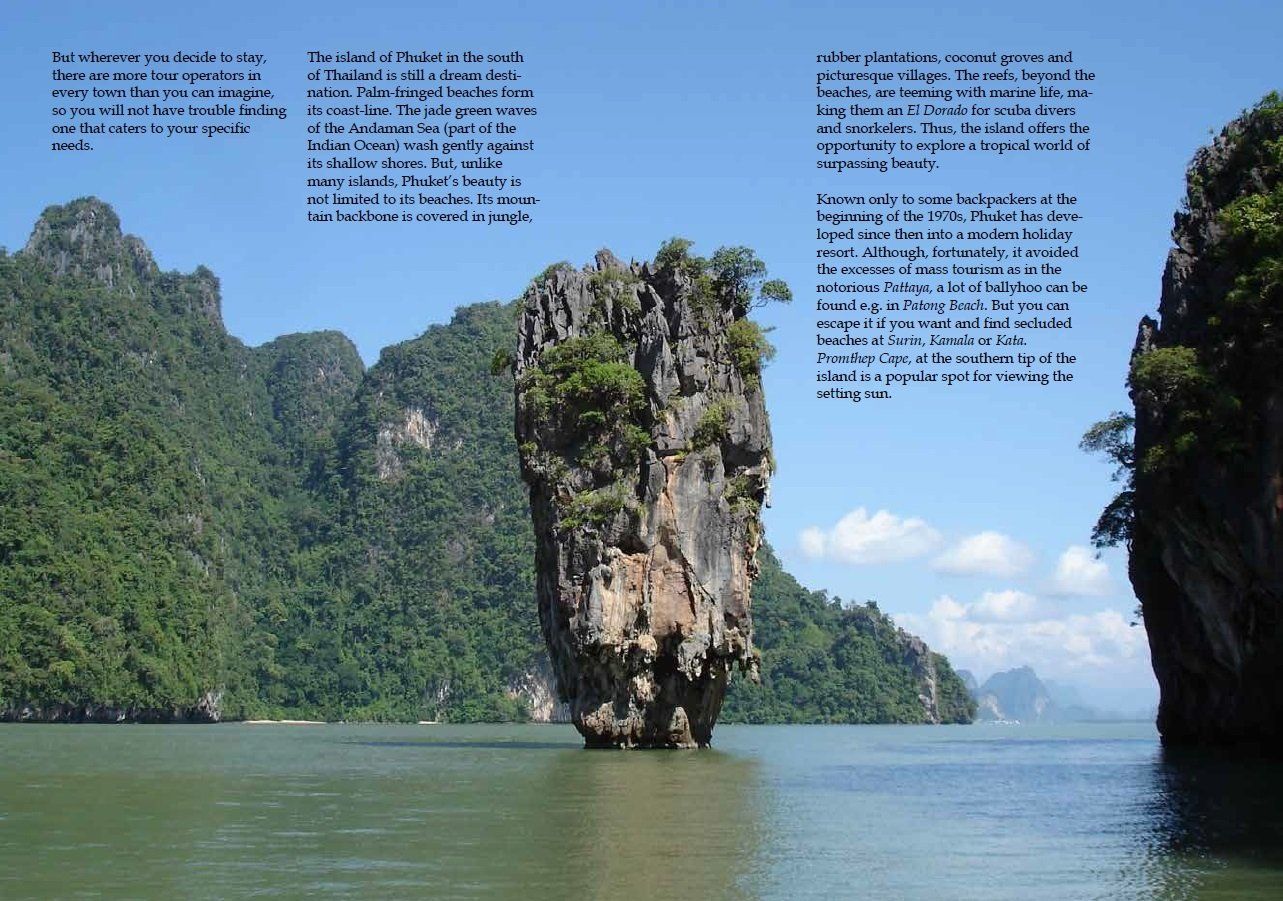On the tracks of 007 GUIDE TO THAILAND sample page