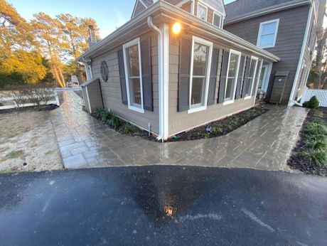 Steps And Planter On Colorful Garden — Henrico, VA — Amigos Landscaping