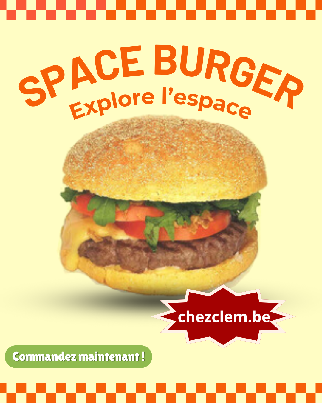 Burger - space burger - sauce 1620 à uccle - friterie chez clem - place de saint job