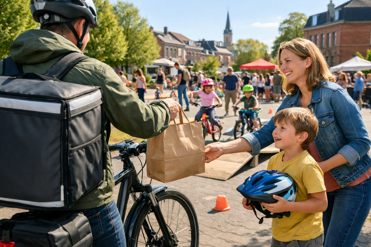 Burger artisanal livré à vélo à Uccle par Burger Choice — Vollenbike Village, livraison