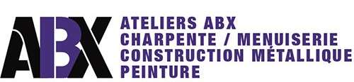 A logo for ateliers abx charpente / menuiserie construction metallique peinture