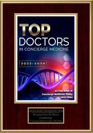 A plaque that says top doctors in concierge medicine