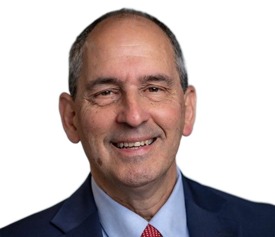 Man in white lab coat with