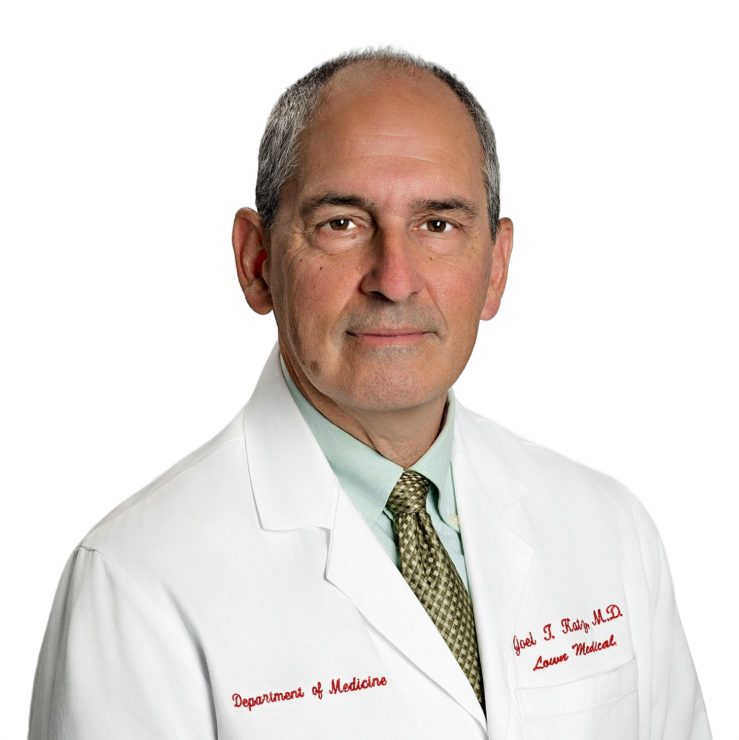 Man in white lab coat with