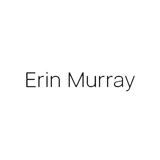 The name erin murray is on a white background.