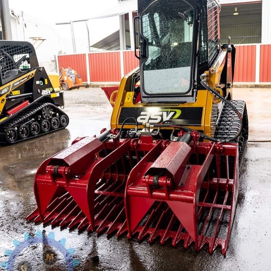 Yellow And Red ASV Tractor — Giger Machinery Services in Bentley Park, QLD