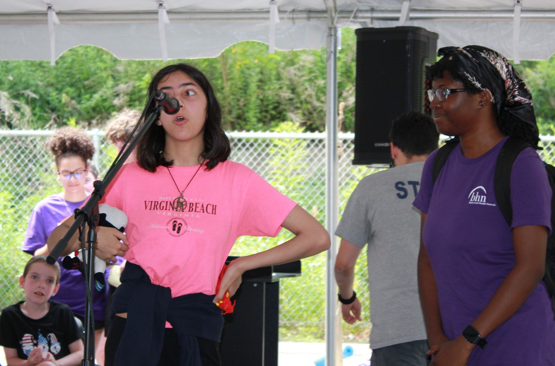 Comedy performance at Kamp Welcome Day.