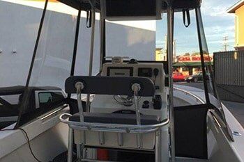 Newly Repaired Boat Windshield — Boat Shades in Costa Mesa, CA