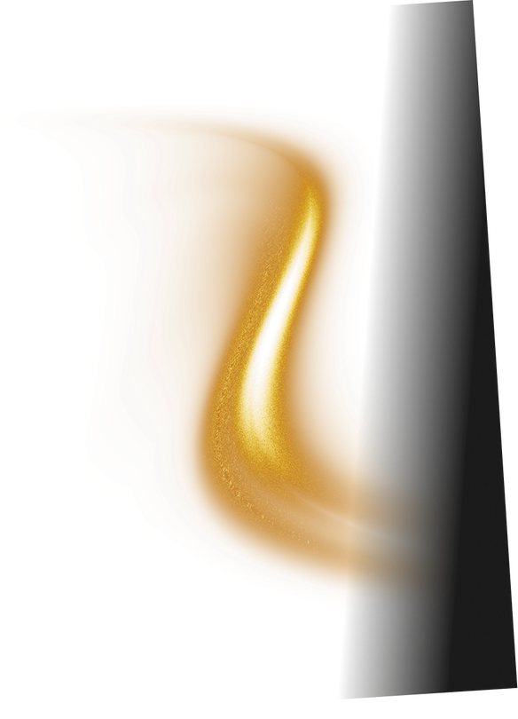 A glowing, golden, wave-like shape curves against a white background, partially obscured by a dark, vertical shadow strip. | J's Automotive