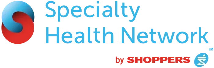 Logo for Specialty Health Network by Shoppers. It features a stylized 