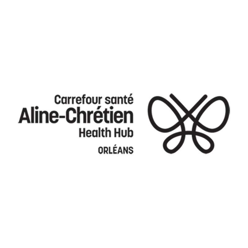 The logo for carrefour sante aline-chretien health hub orleans