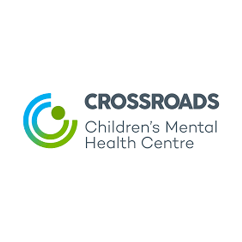 The logo for crossroads children 's mental health centre.