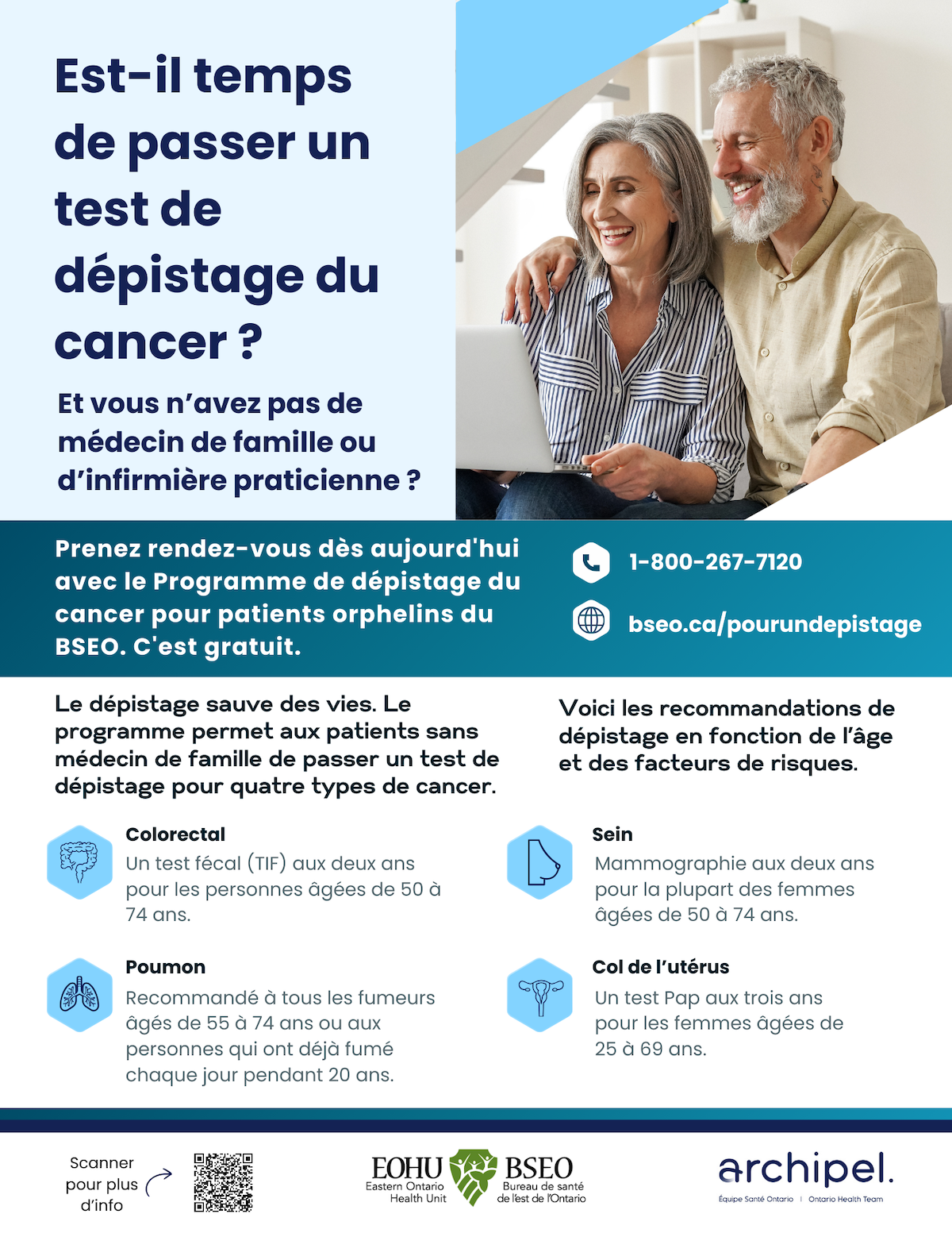 affiche du programme de dépistage du cancer