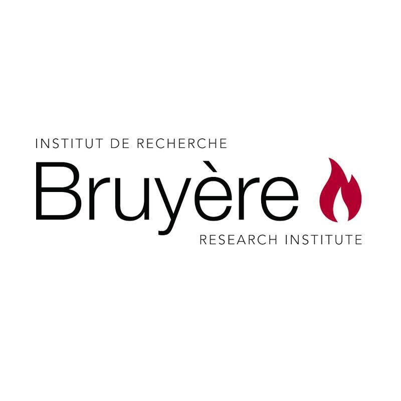 Le logo de l'Institut de recherche Bruyère comporte une flamme rouge.