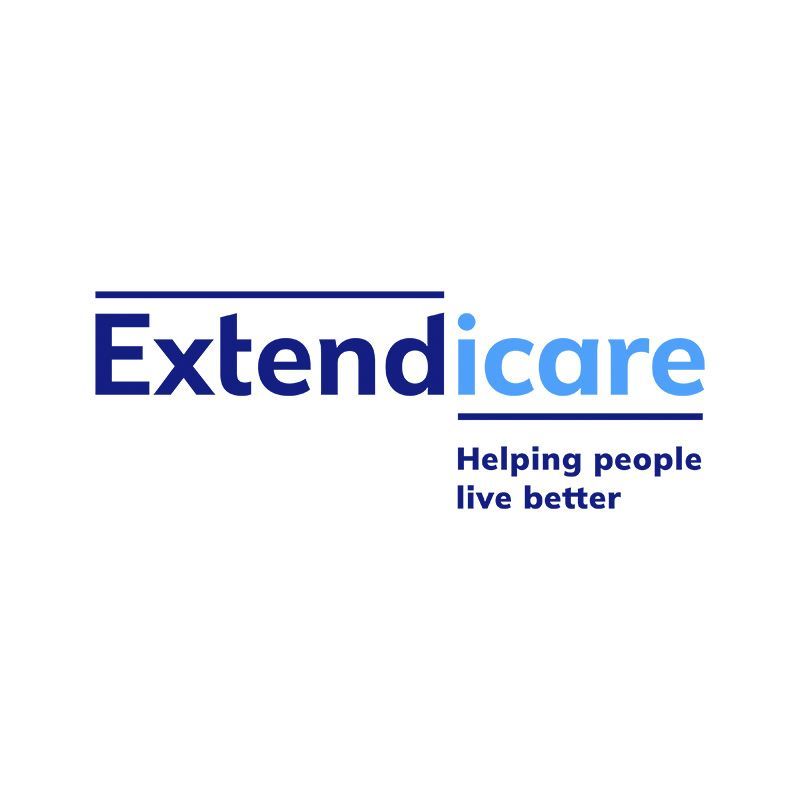 A logo for extendicare helping people live better.