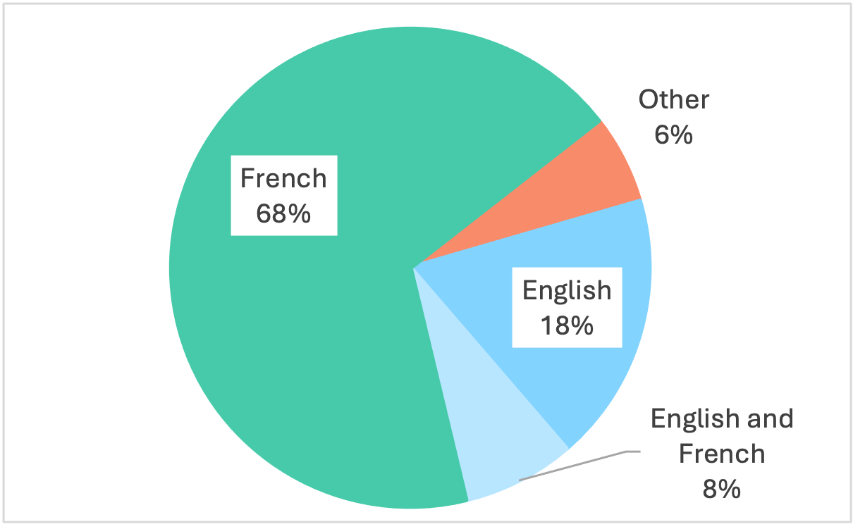 graphic representing mother tongue of respondents