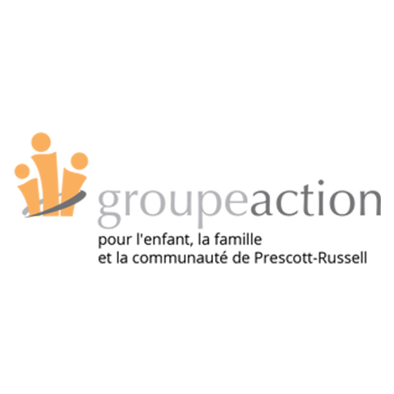 A logo for groupeaction pour l' enfant la famille et la communauté de prescott-russell