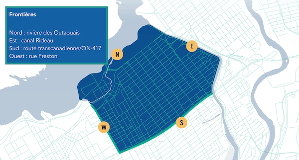 Carte de la zone de service du projet ANCRE