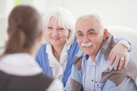Senior Care Reno — Senior Couple With Consultant in Reno, NV