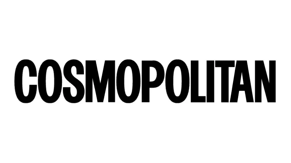 The black text logo for Cosmopolitan magazine on a white background.