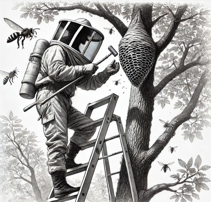 Tecnico Corridori S.r.l. durante un intervento di monitoraggio infestanti Corridori S.r.l.Firenze (FI)