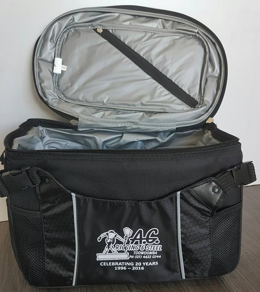 The Inside Of A Black Bag That Says Ac On It — Sportstar Screenprinting In Newtown, QLD