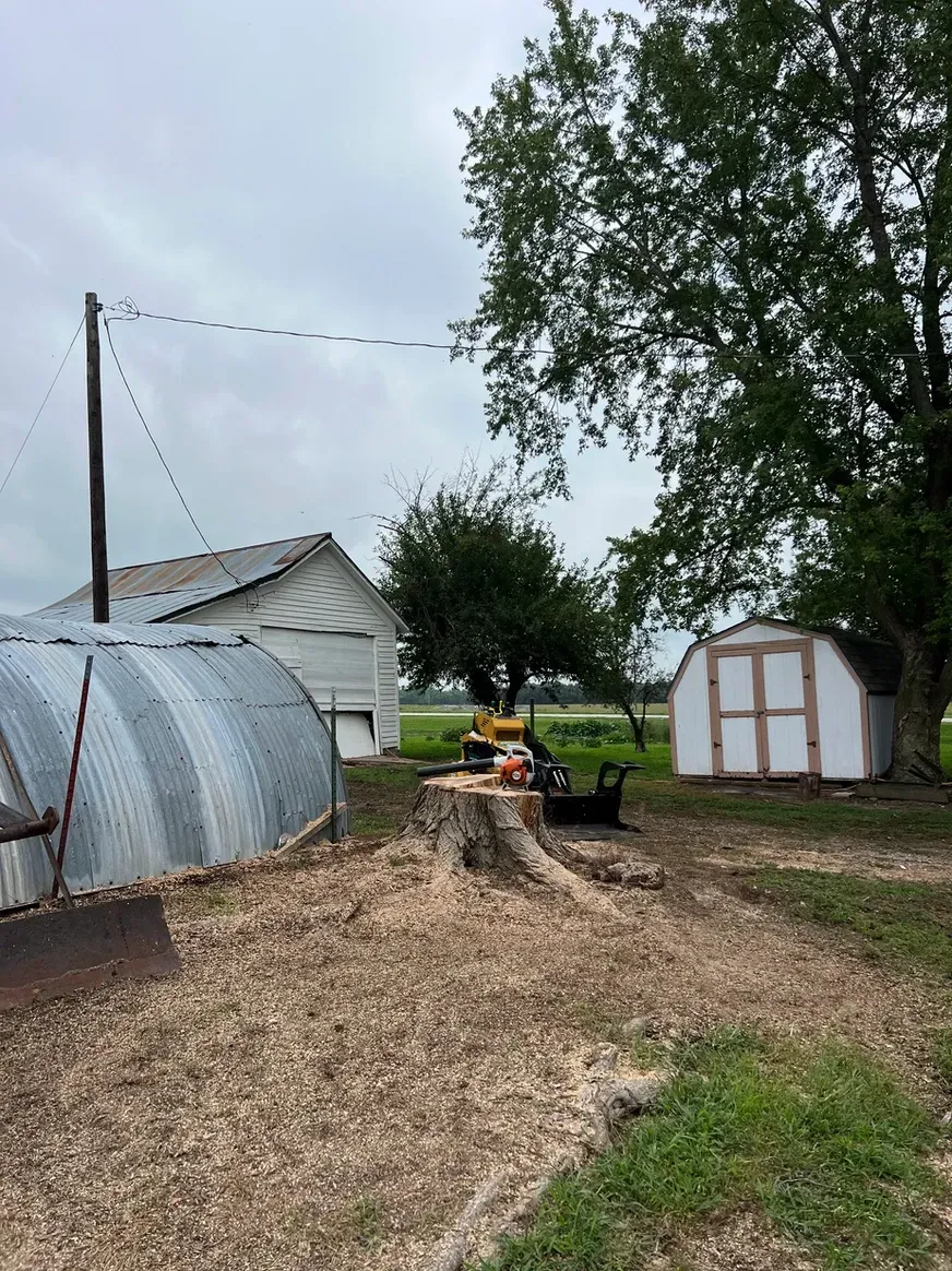 A Greenhouse in The Middle of A Field Next to A Shed — Exeter, NE — Axline Landscaping & Trees