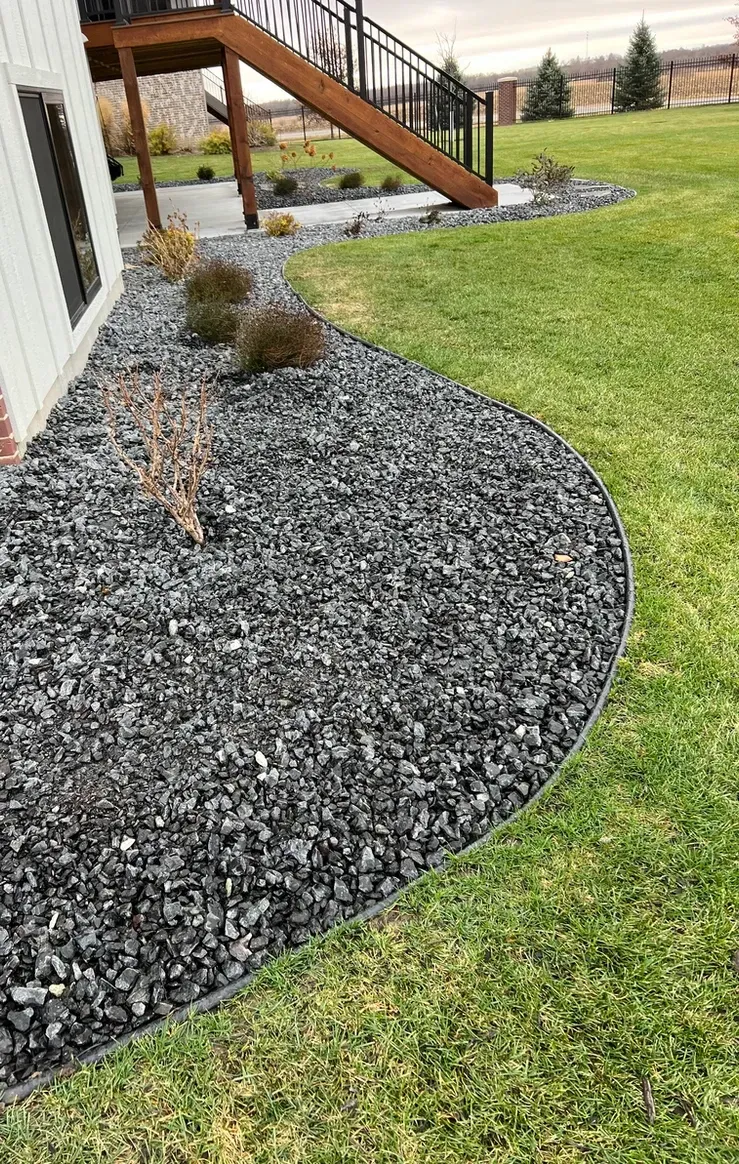 Staircase and A Gravel Path in The Foreground — Exeter, NE — Axline Landscaping & Trees