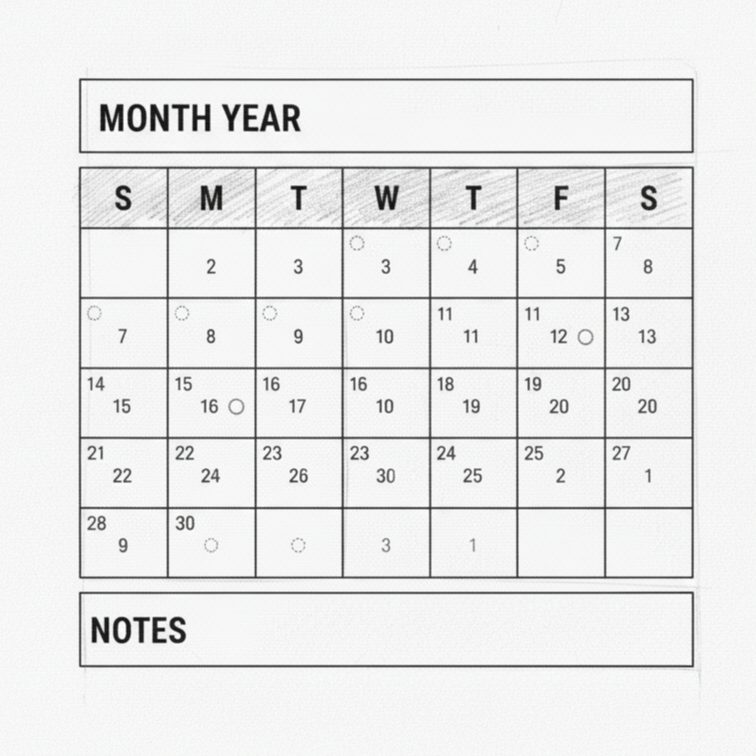 March 20 calendar, purple header, quote, flower image, dates from 1 to 31.