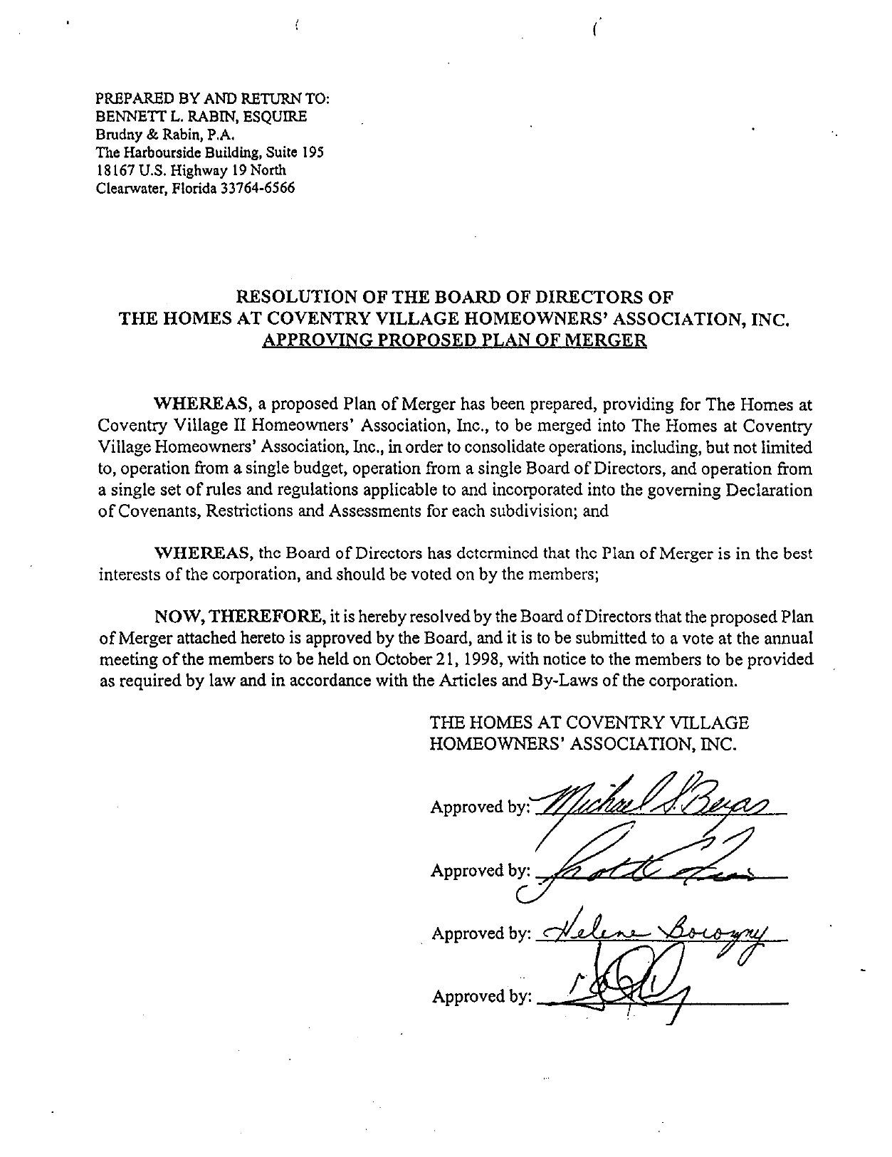 Resolution of BOD II