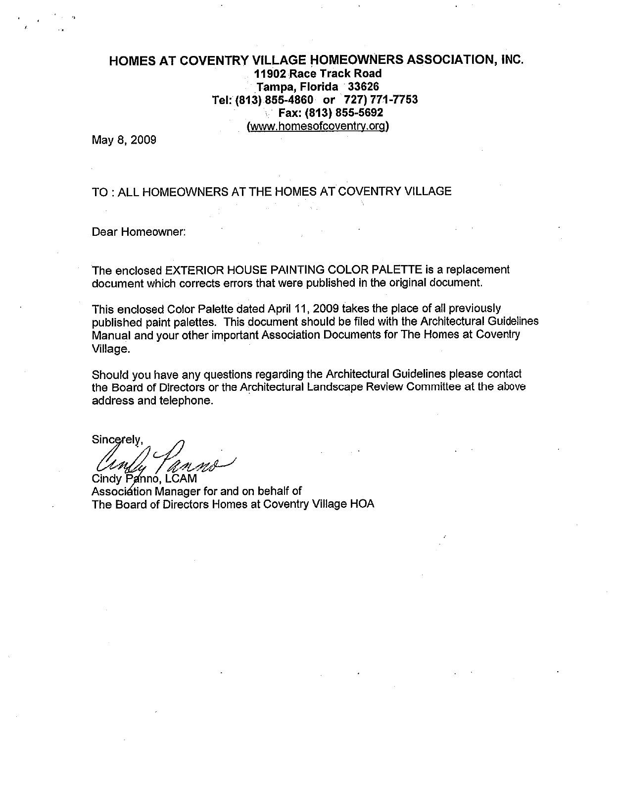 Architectural Guidelines Color Wheel Updates 2009