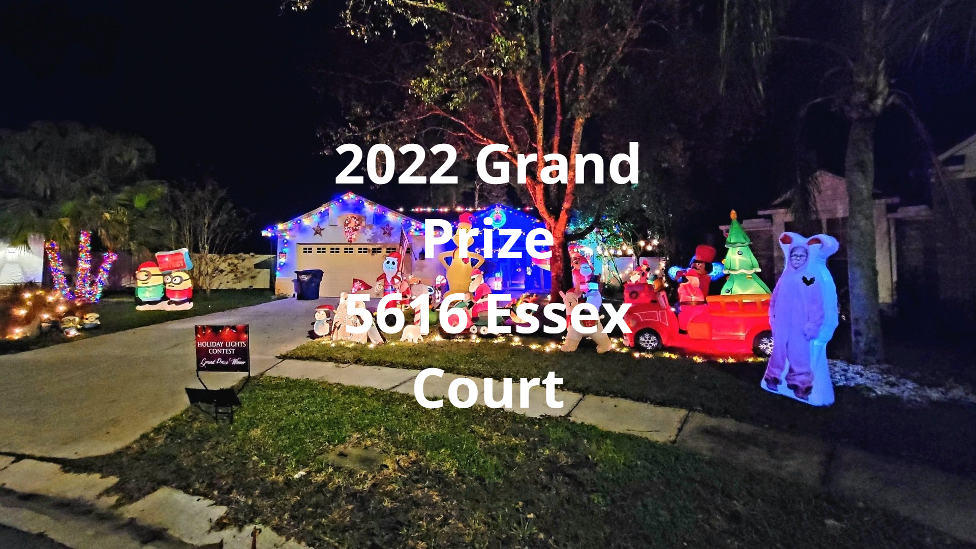 A house is decorated with christmas lights for the 2022 grand prize.