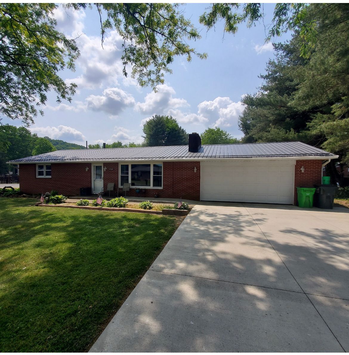 Metal Roof on one story house