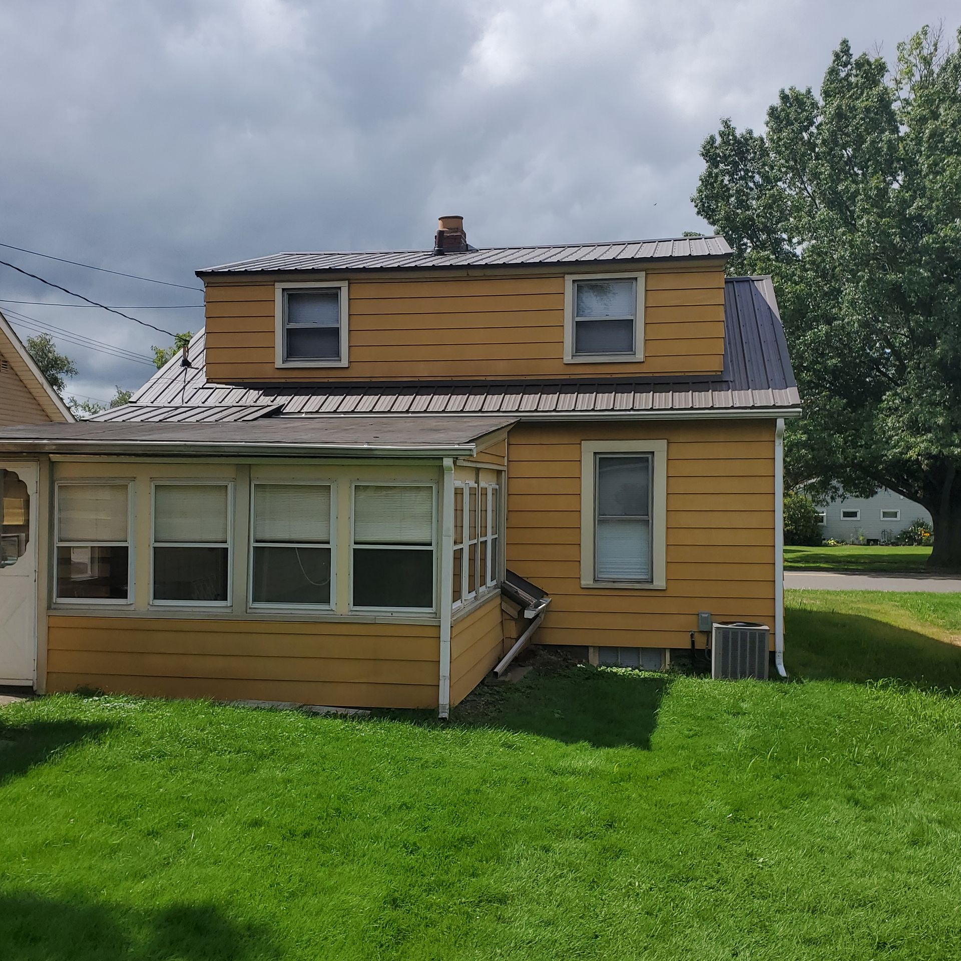 Siding on back of house