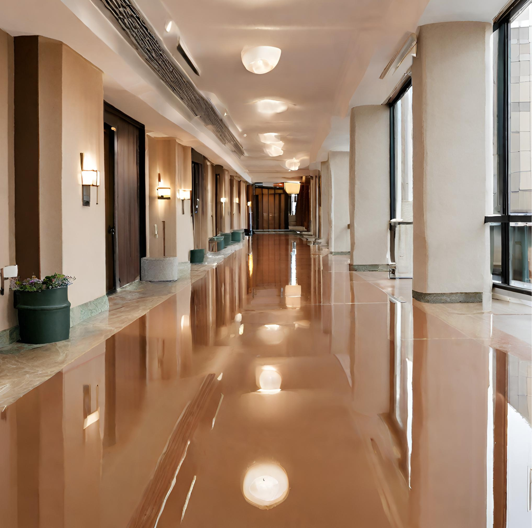 Epoxy floor coding for offices
