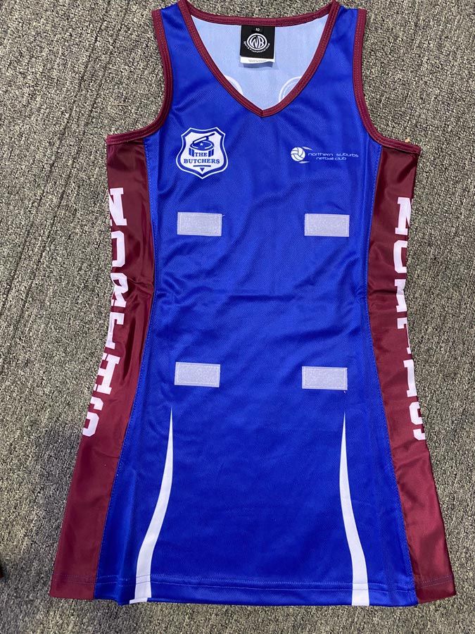 Blue And Maroon Printed Jersey — Promotional Apparel In Woonona, NSW