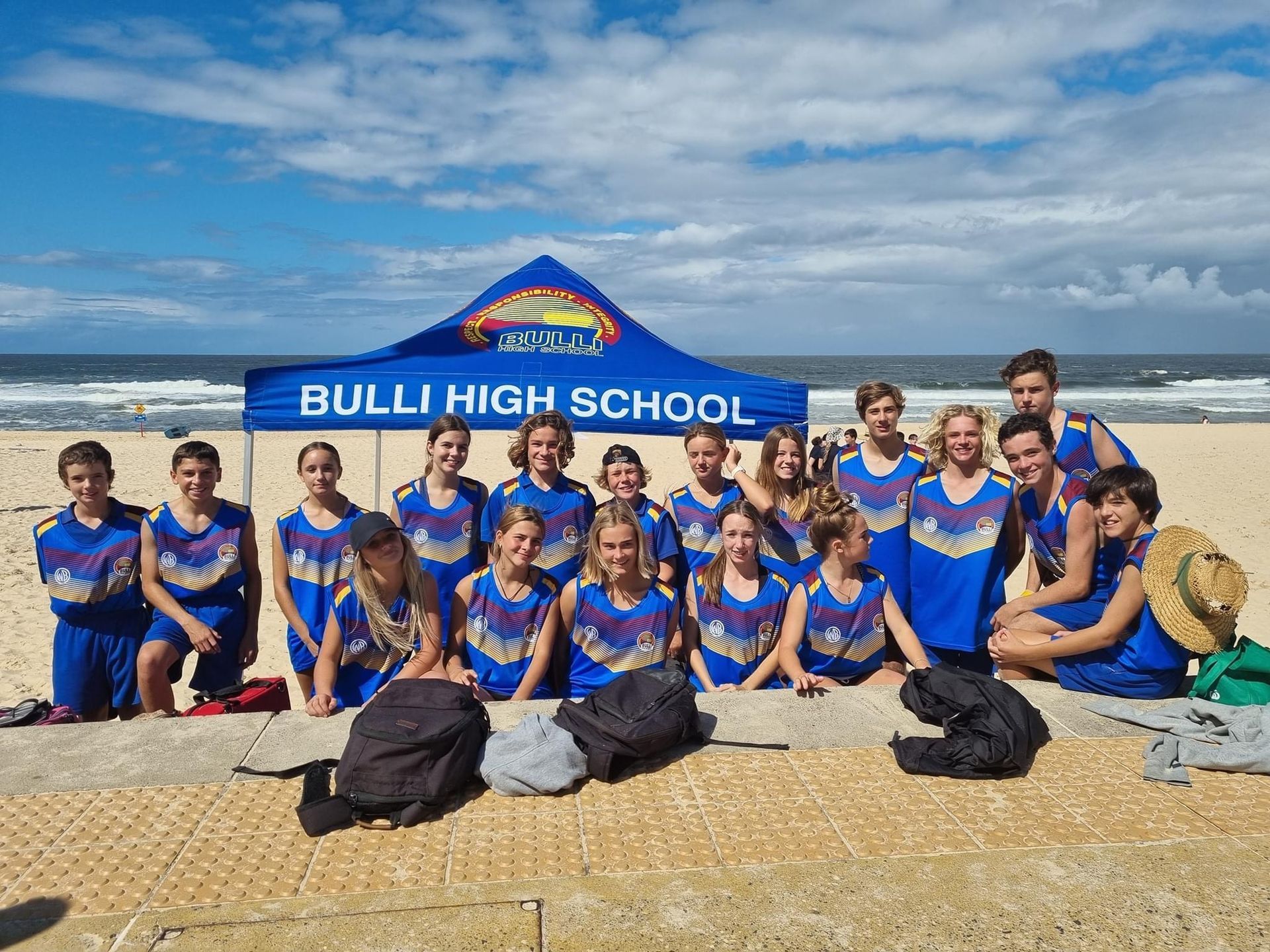 Jump Shot Of Womens At The Beach — Promotional Apparel In Woonona, NSW