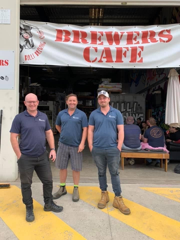 Three Men Taking Selfie At The Brewers Cafe — Promotional Apparel In Wollongong, NSW