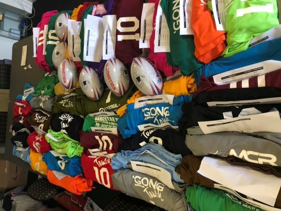 Different Set Of Sports Uniform on Display — Promotional Apparel In Wollongong, NSW