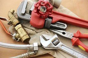 Set of plumber tools — residential plumbing maintenance Goleta, CA