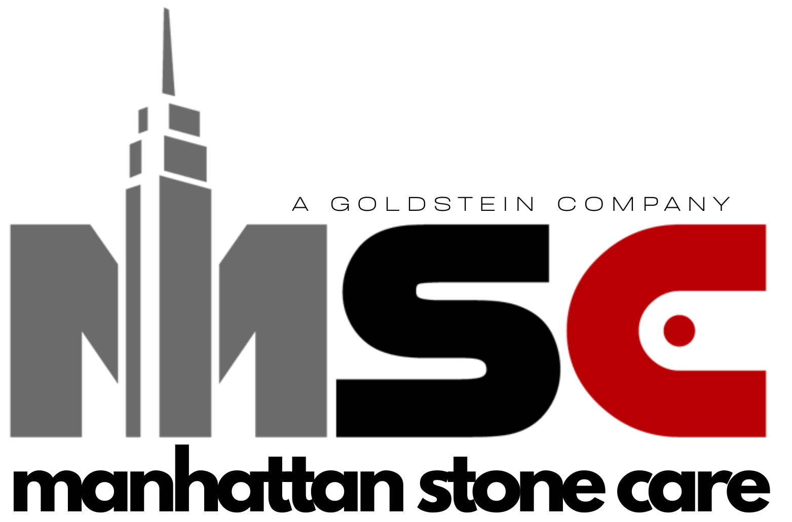 Logo for the best stone restoration company called Manhattan Stone Care Company of New York City.