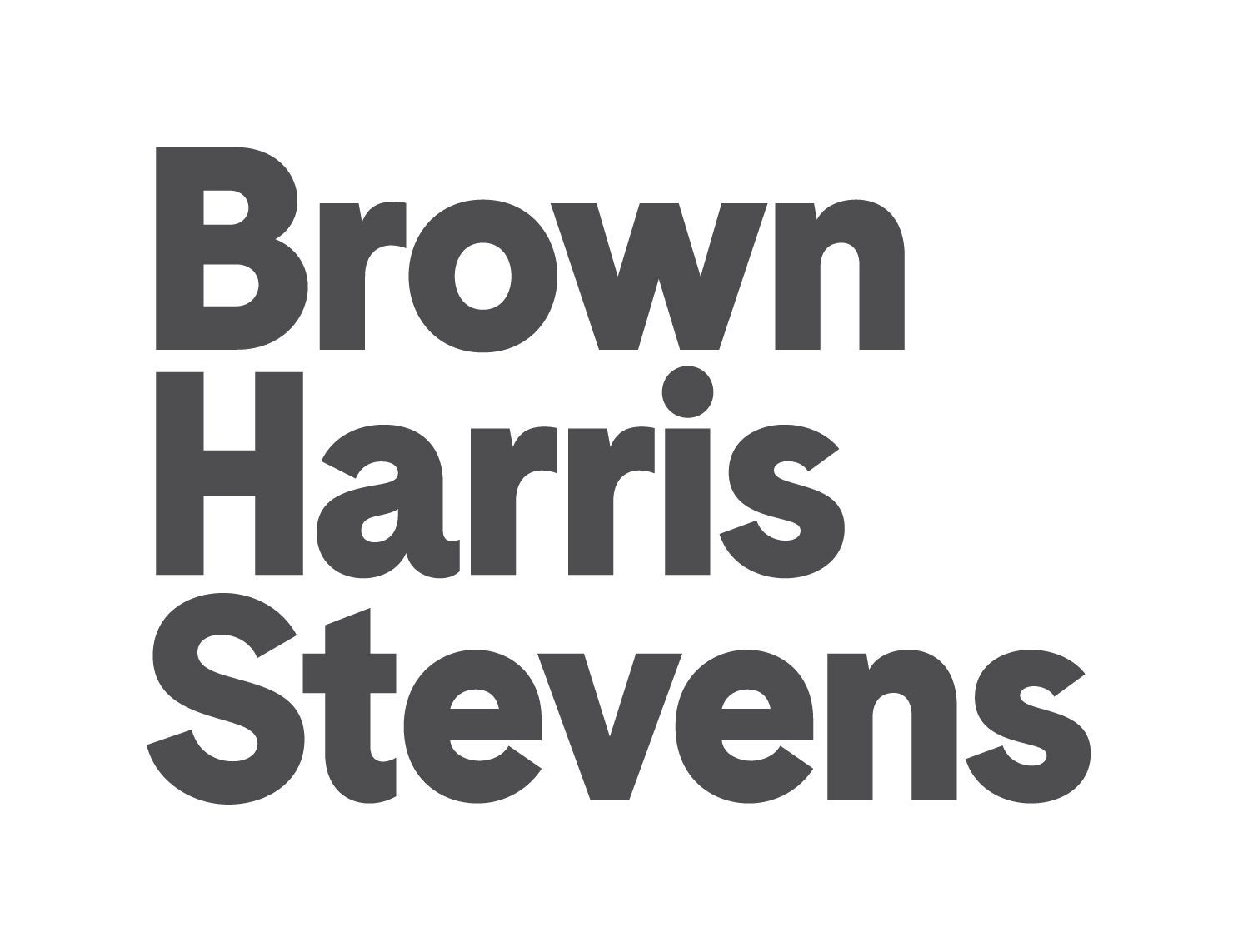 Brown Harris Stevens logo in dark gray, stacked text.