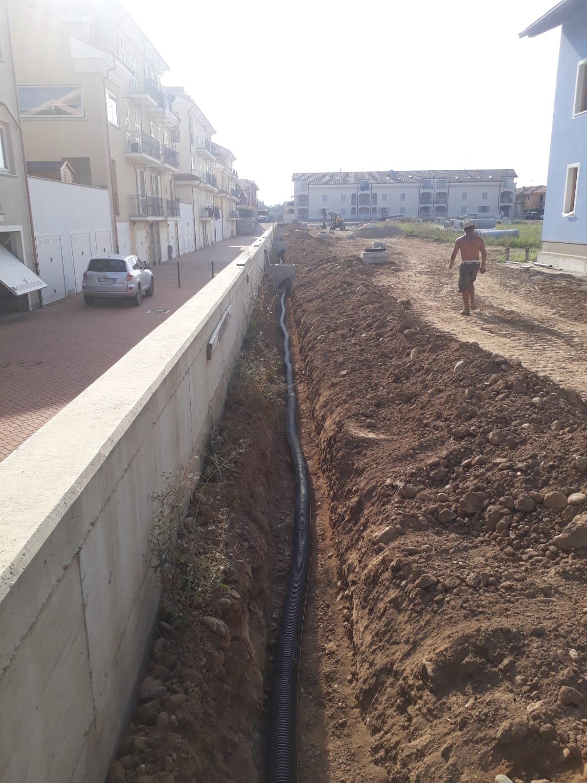 costruzione rete fognaria