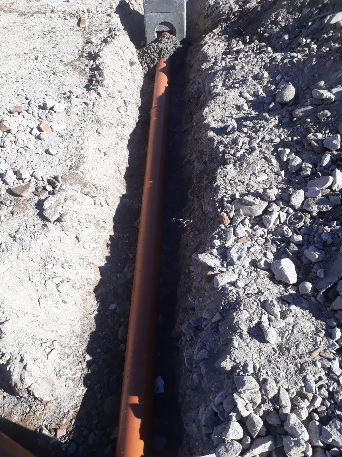 costruzione rete fognaria