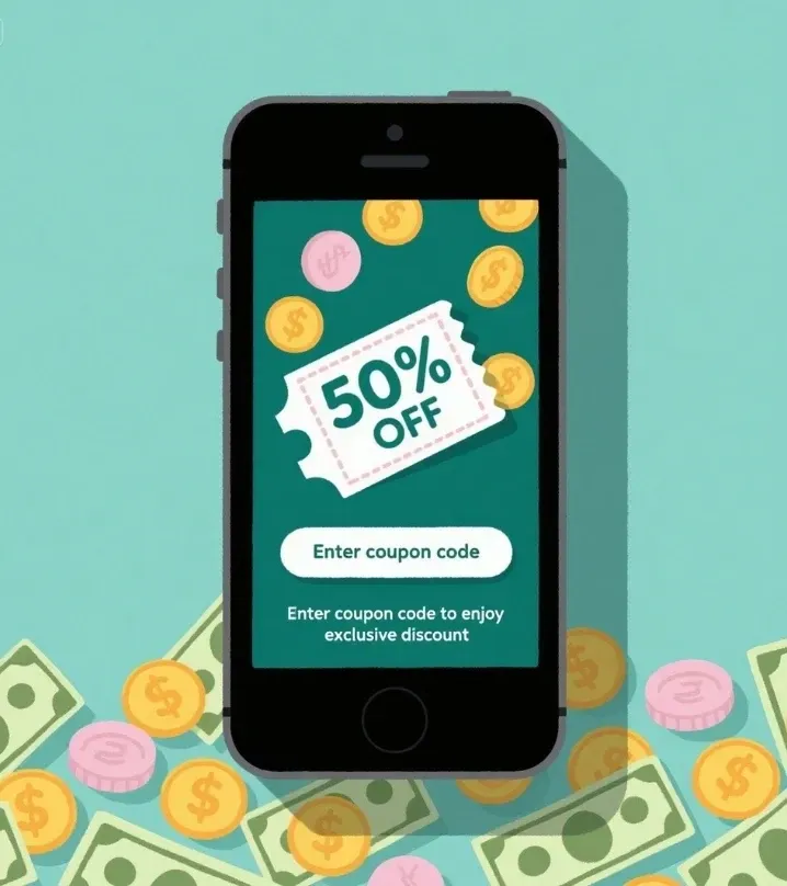 一個關於驛馬達達優惠的圖示。圖片顯示一個手機介面,提醒用戶在線上預約時使用優惠券,以享受台灣租車服務的獨家折扣。