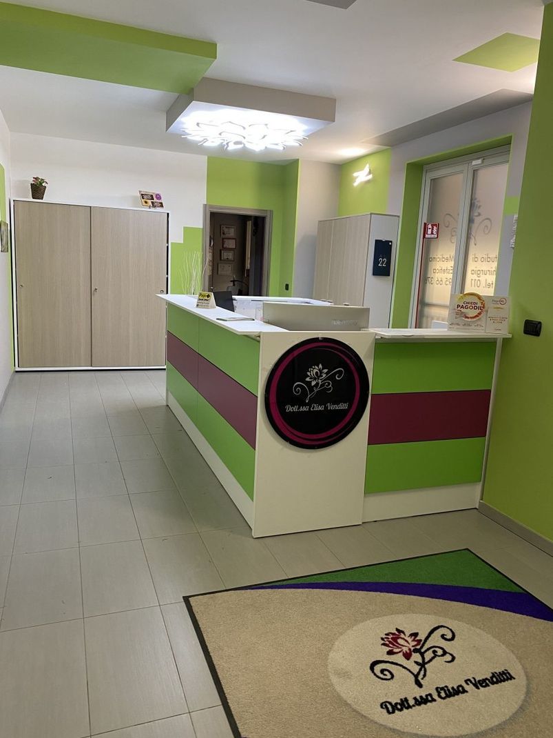 Sala d'attesa studio trattamenti estetici