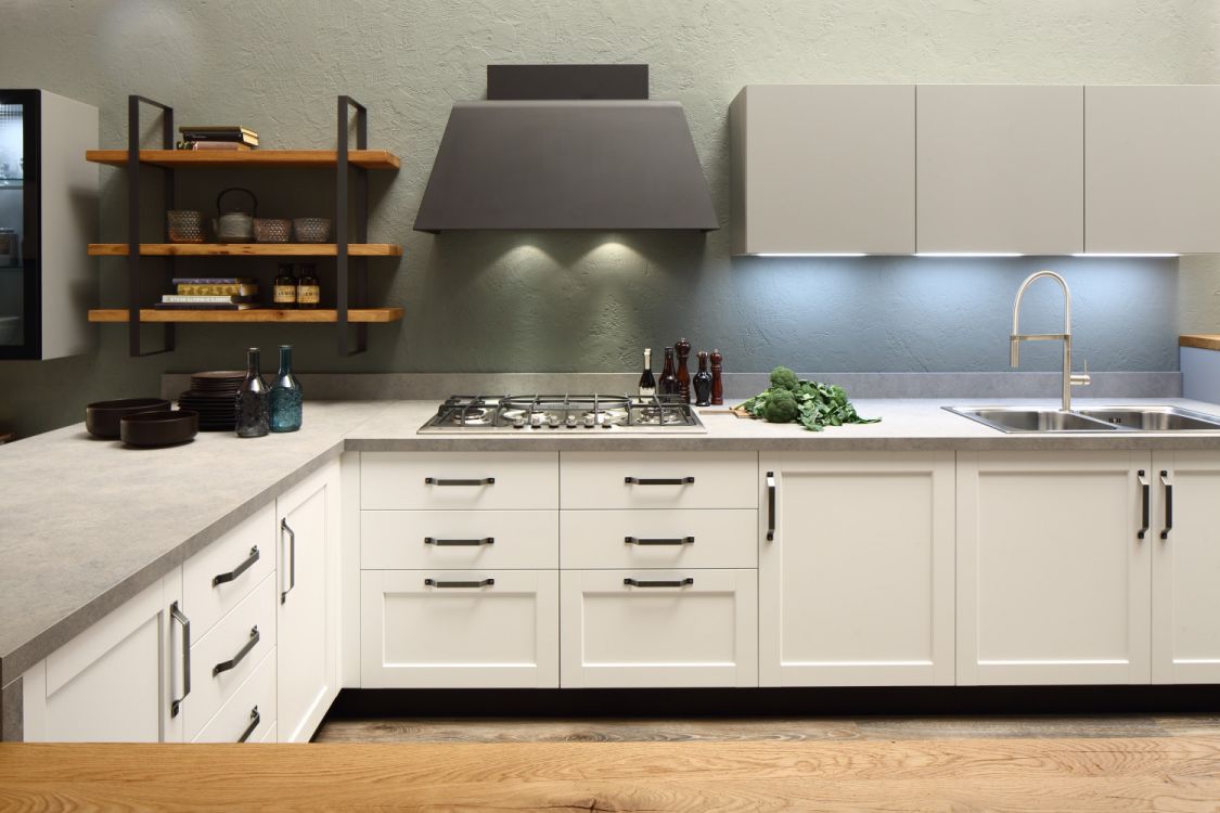 Piano cottura e di lavoro di una cucina