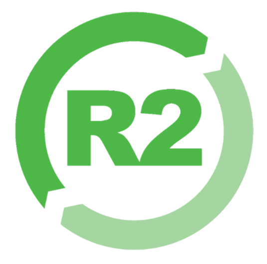 A green circle with the letter r2 inside of it.
