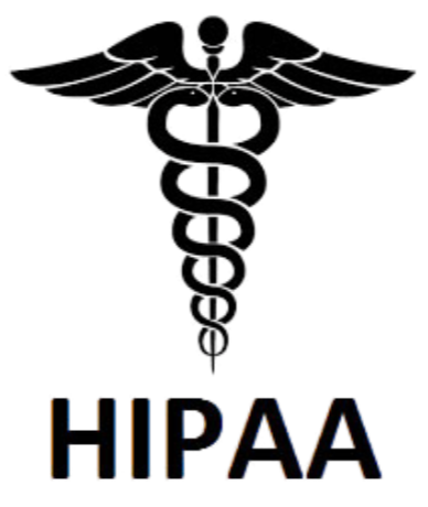 A caduceus with wings and the word hipaa below it